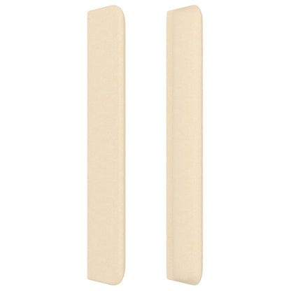 vidaXL Kopfteil mit Ohren Creme 183x16x118/128 cm Stoff
