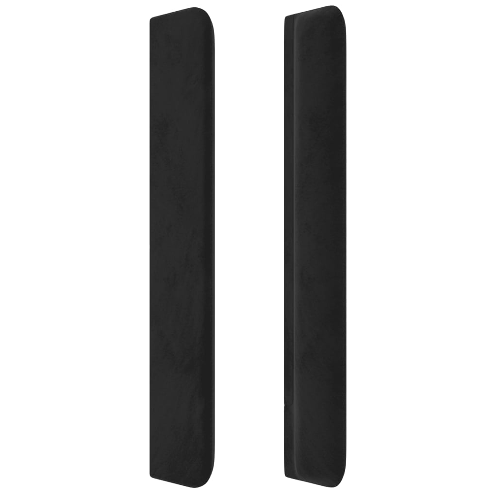 vidaXL Kopfteil mit Ohren Schwarz 83x16x118/128 cm Samt