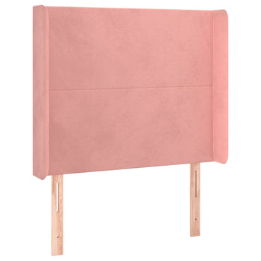 vidaXL Kopfteil mit Ohren Rosa 83x16x118/128 cm Samt