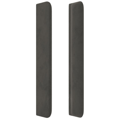 vidaXL Kopfteil mit Ohren Dunkelgrau 93x16x118/128 cm Samt