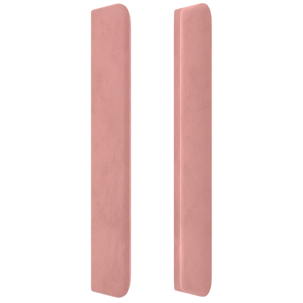 vidaXL Kopfteil mit Ohren Rosa 93x16x118/128 cm Samt
