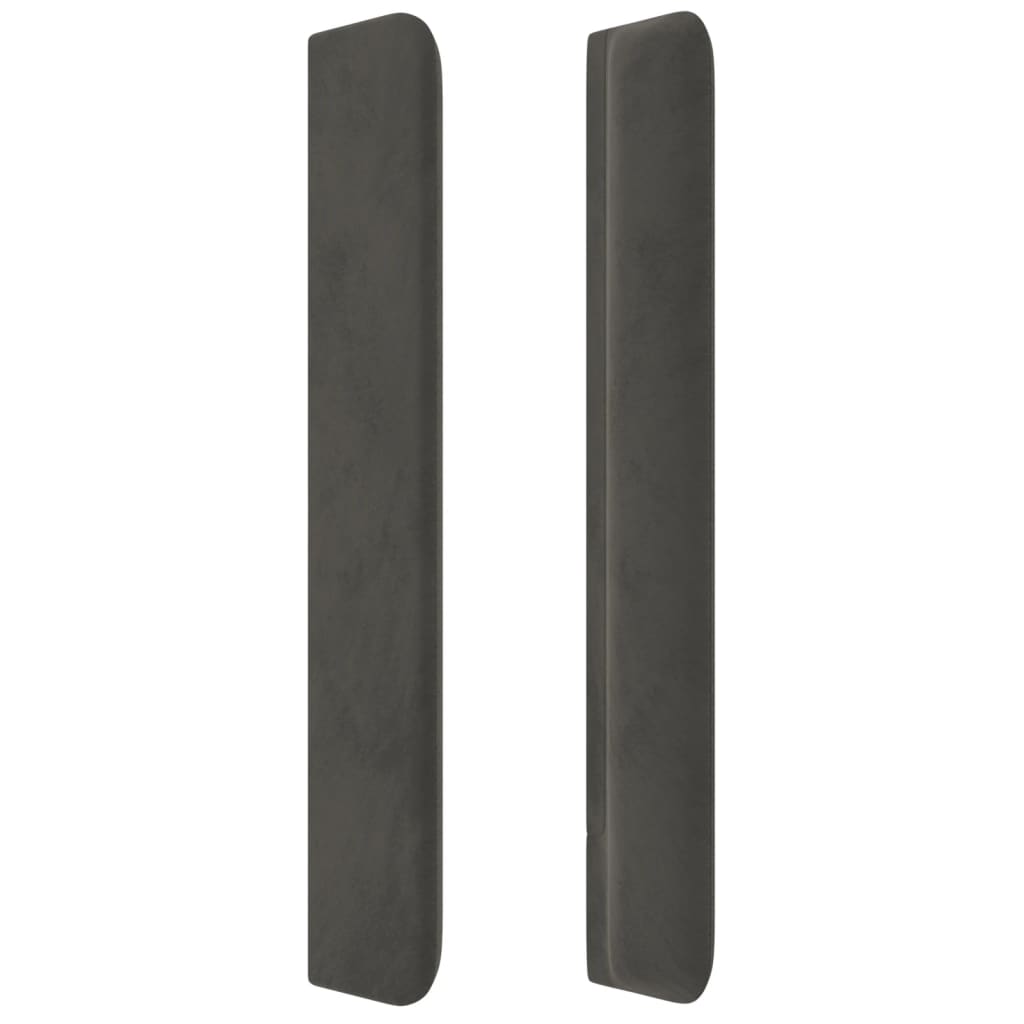 vidaXL Kopfteil mit Ohren Dunkelgrau 183x16x118/128 cm Samt