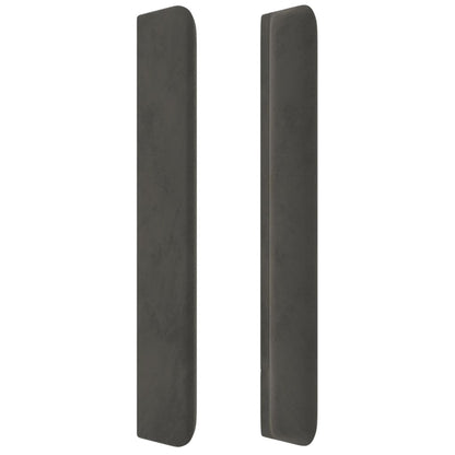 vidaXL Kopfteil mit Ohren Dunkelgrau 183x16x118/128 cm Samt