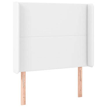vidaXL Kopfteil mit Ohren Weiß 83x16x118/128 cm Kunstleder