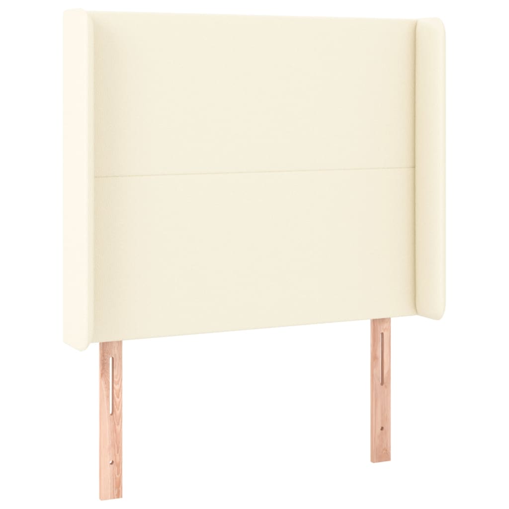 vidaXL Kopfteil mit Ohren Creme 83x16x118/128 cm Kunstleder