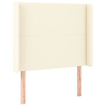 vidaXL Kopfteil mit Ohren Creme 83x16x118/128 cm Kunstleder