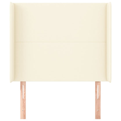 vidaXL Kopfteil mit Ohren Creme 83x16x118/128 cm Kunstleder