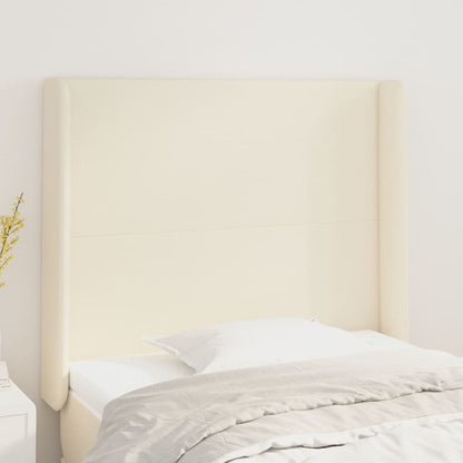 vidaXL Kopfteil mit Ohren Creme 103x16x118/128 cm Kunstleder