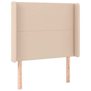 vidaXL Kopfteil mit Ohren Cappuccino-Braun 103x16x118/128cm Kunstleder