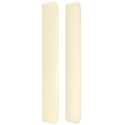 vidaXL Kopfteil mit Ohren Creme 183x16x118/128 cm Kunstleder