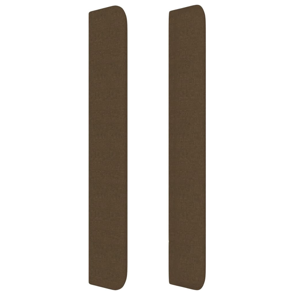 vidaXL Kopfteil mit Ohren Dunkelbraun 93x16x118/128 cm Stoff