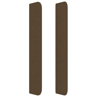 vidaXL Kopfteil mit Ohren Dunkelbraun 93x16x118/128 cm Stoff