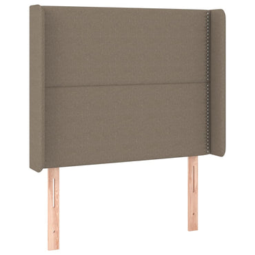 vidaXL Kopfteil mit Ohren Taupe 93x16x118/128 cm Stoff