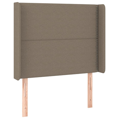 vidaXL Kopfteil mit Ohren Taupe 93x16x118/128 cm Stoff