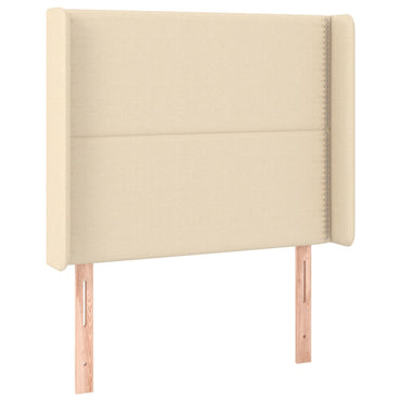 vidaXL Kopfteil mit Ohren Creme 93x16x118/128 cm Stoff