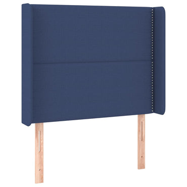 vidaXL Kopfteil mit Ohren Blau 93x16x118/128 cm Stoff