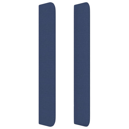 vidaXL Kopfteil mit Ohren Blau 93x16x118/128 cm Stoff