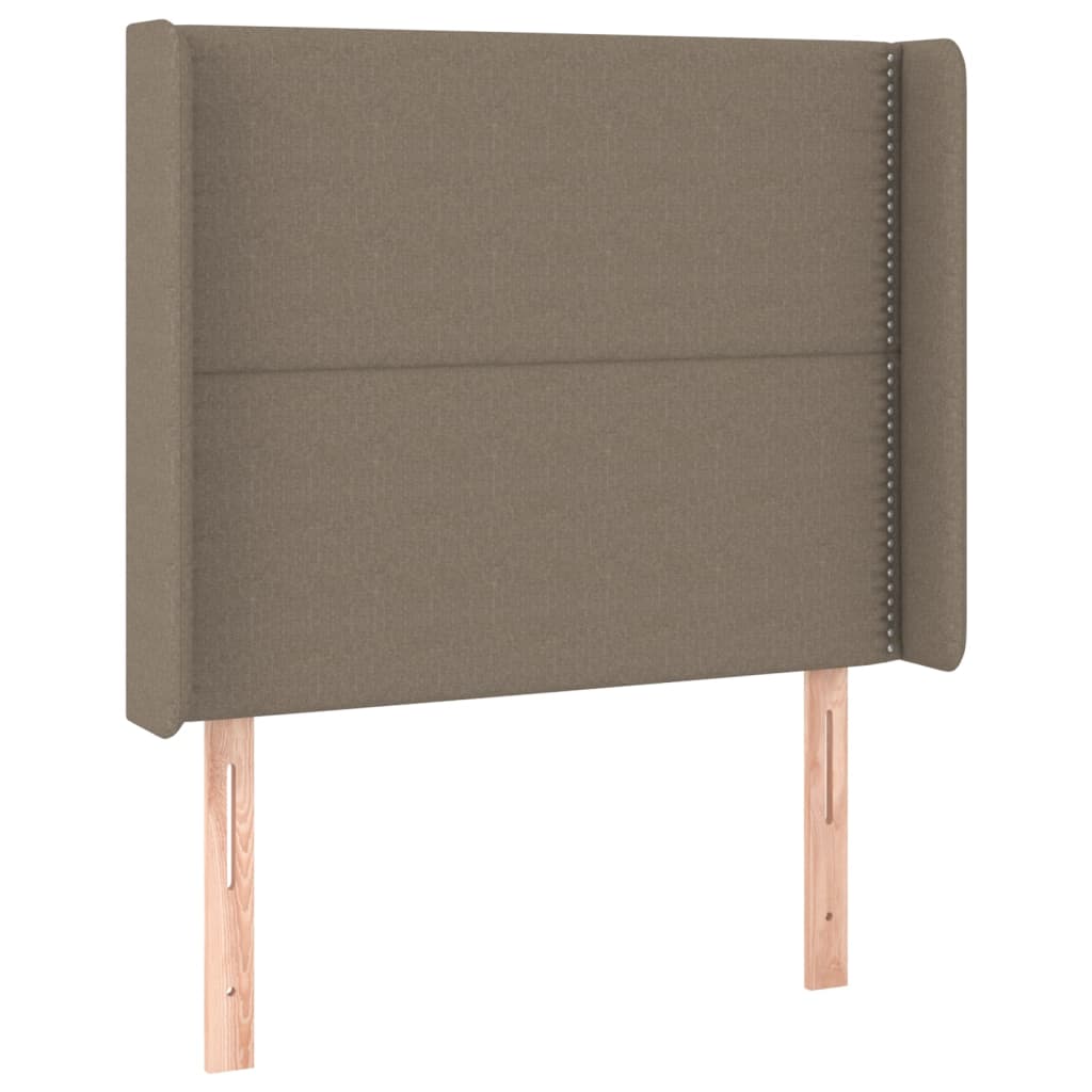 vidaXL Kopfteil mit Ohren Taupe 103x16x118/128 cm Stoff