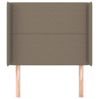 vidaXL Kopfteil mit Ohren Taupe 103x16x118/128 cm Stoff