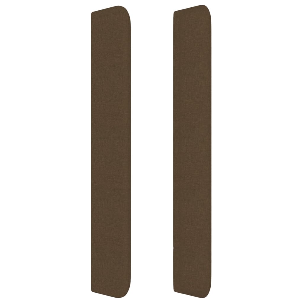 vidaXL Kopfteil mit Ohren Dunkelbraun 147x16x118/128 cm Stoff