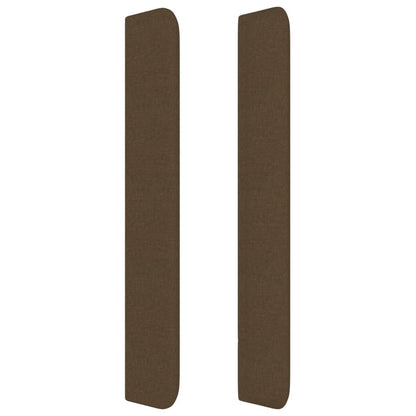vidaXL Kopfteil mit Ohren Dunkelbraun 147x16x118/128 cm Stoff