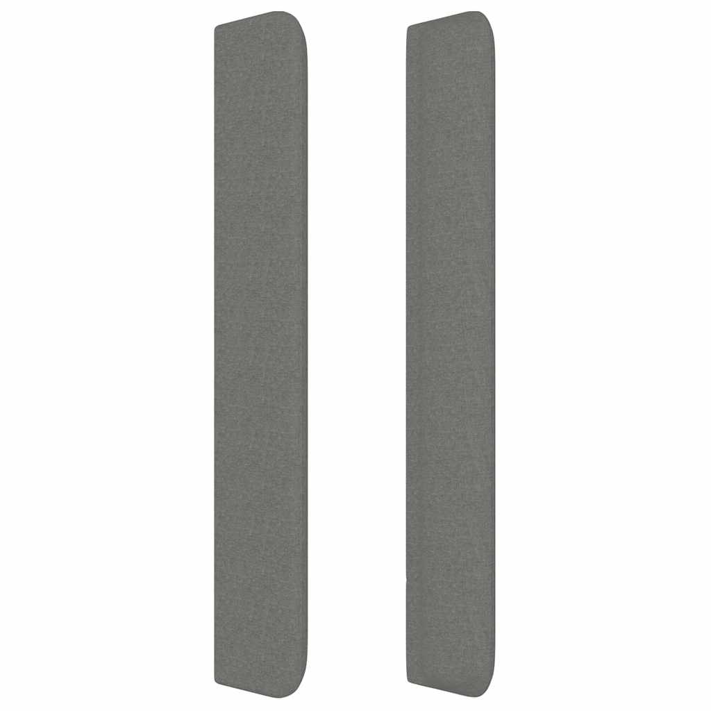 vidaXL Kopfteil mit Ohren Dunkelgrau 163x16x118/128 cm Stoff
