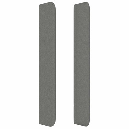 vidaXL Kopfteil mit Ohren Dunkelgrau 163x16x118/128 cm Stoff