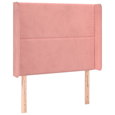 vidaXL Kopfteil mit Ohren Rosa 83x16x118/128 cm Samt