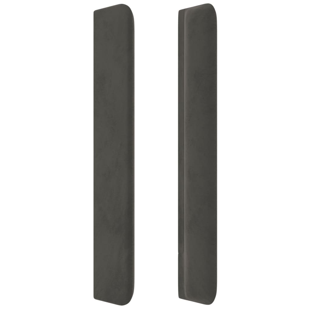 vidaXL Kopfteil mit Ohren Dunkelgrau 147x16x118/128 cm Samt