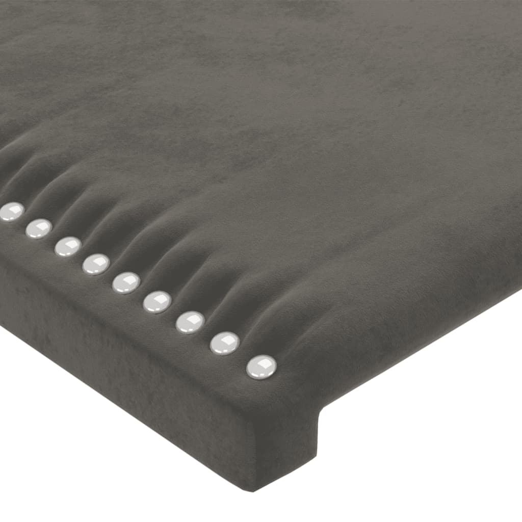 vidaXL Kopfteil mit Ohren Dunkelgrau 147x16x118/128 cm Samt