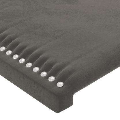 vidaXL Kopfteil mit Ohren Dunkelgrau 147x16x118/128 cm Samt
