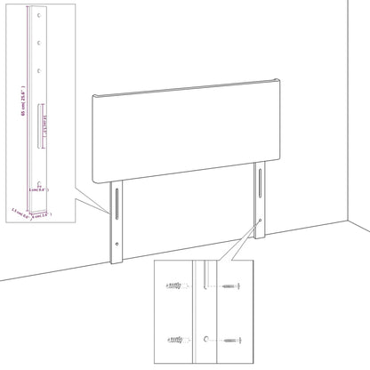 vidaXL Kopfteil mit Ohren Dunkelgrau 147x16x118/128 cm Samt