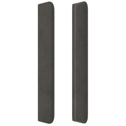 vidaXL Kopfteil mit Ohren Dunkelgrau 183x16x118/128 cm Samt