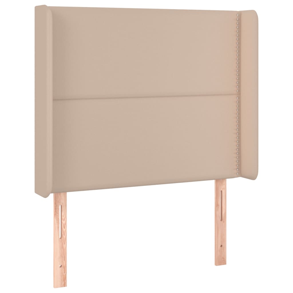 vidaXL Kopfteil mit Ohren Cappuccino-Braun 93x16x118/128 cm Kunstleder