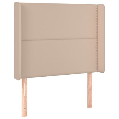 vidaXL Kopfteil mit Ohren Cappuccino-Braun 93x16x118/128 cm Kunstleder