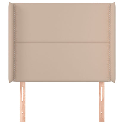 vidaXL Kopfteil mit Ohren Cappuccino-Braun 93x16x118/128 cm Kunstleder