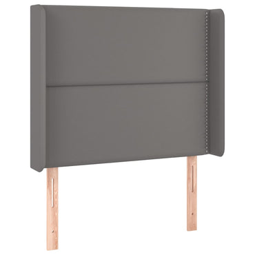 vidaXL Kopfteil mit Ohren Grau 103x16x118/128 cm Kunstleder
