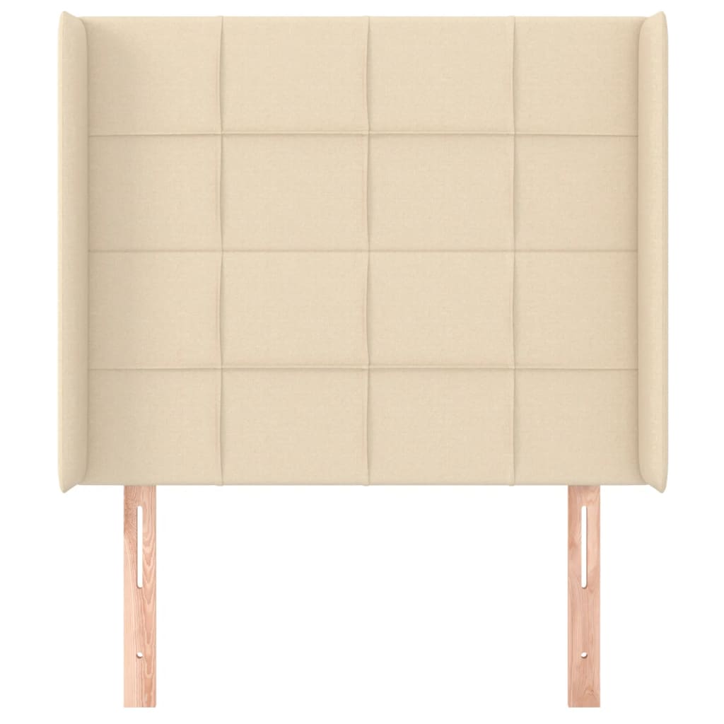 vidaXL Kopfteil mit Ohren Creme 83x16x118/128 cm Stoff