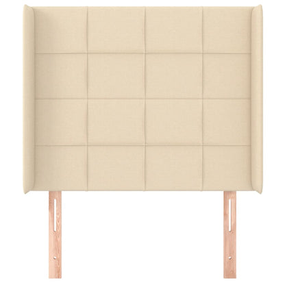 vidaXL Kopfteil mit Ohren Creme 83x16x118/128 cm Stoff