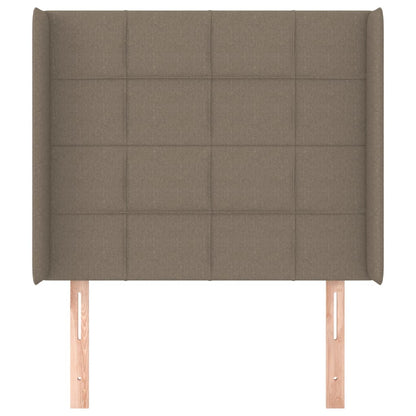 vidaXL Kopfteil mit Ohren Taupe 103x16x118/128 cm Stoff