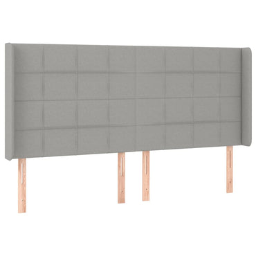 vidaXL Kopfteil mit Ohren Hellgrau 163x16x118/128 cm Stoff