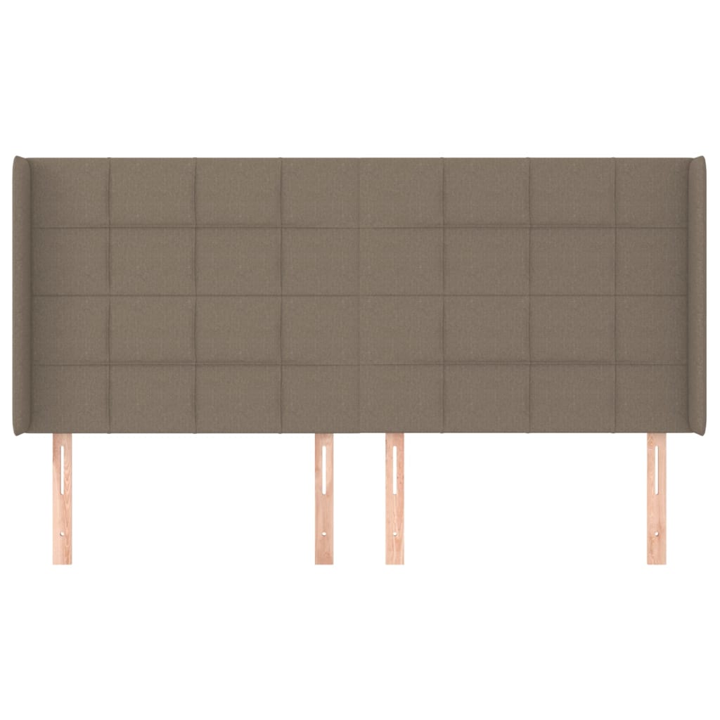 vidaXL Kopfteil mit Ohren Taupe 163x16x118/128 cm Stoff