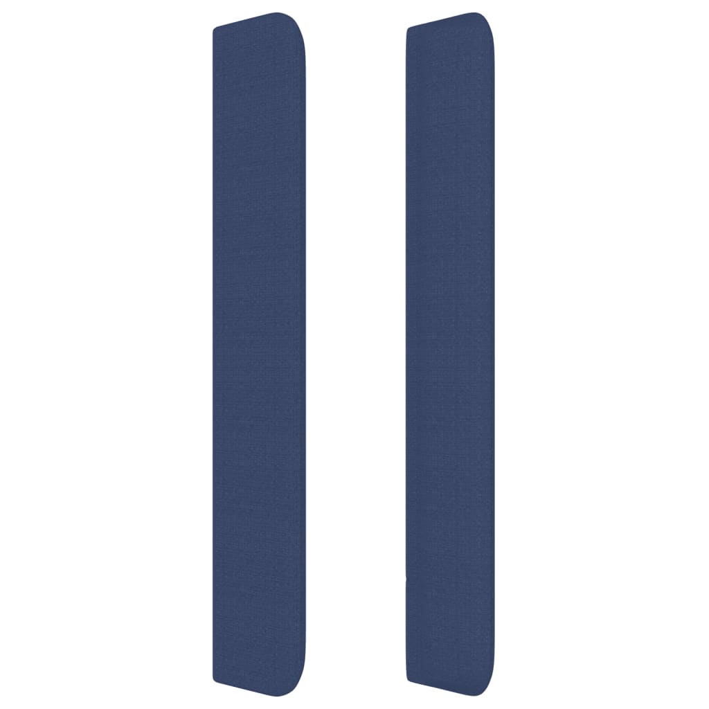 vidaXL Kopfteil mit Ohren Blau 163x16x118/128 cm Stoff
