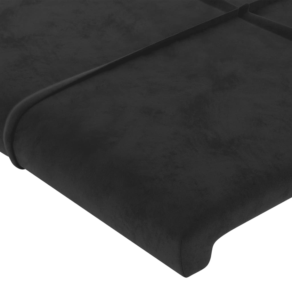 vidaXL Kopfteil mit Ohren Schwarz 147x16x118/128 cm Samt