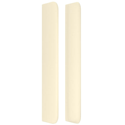 vidaXL Kopfteil mit Ohren Creme 93x16x118/128 cm Kunstleder