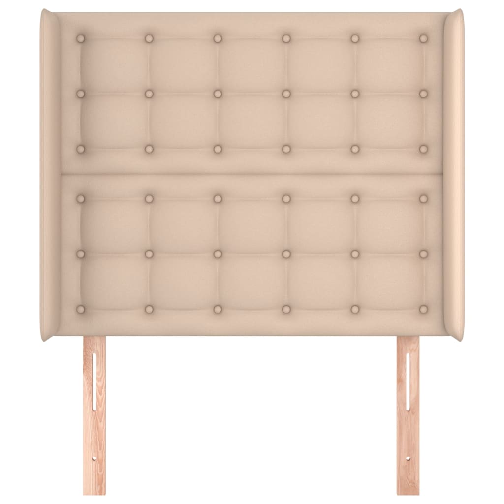 vidaXL Kopfteil mit Ohren Cappuccino-Braun 93x16x118/128 cm Kunstleder