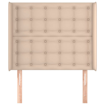 vidaXL Kopfteil mit Ohren Cappuccino-Braun 93x16x118/128 cm Kunstleder