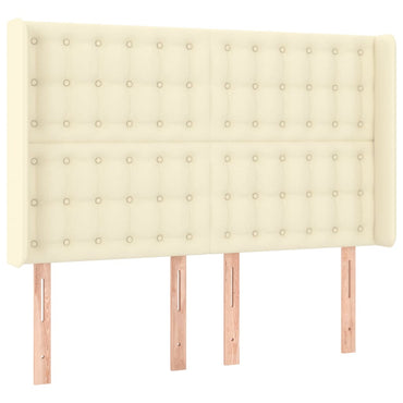 vidaXL Kopfteil mit Ohren Creme 147x16x118/128 cm Kunstleder