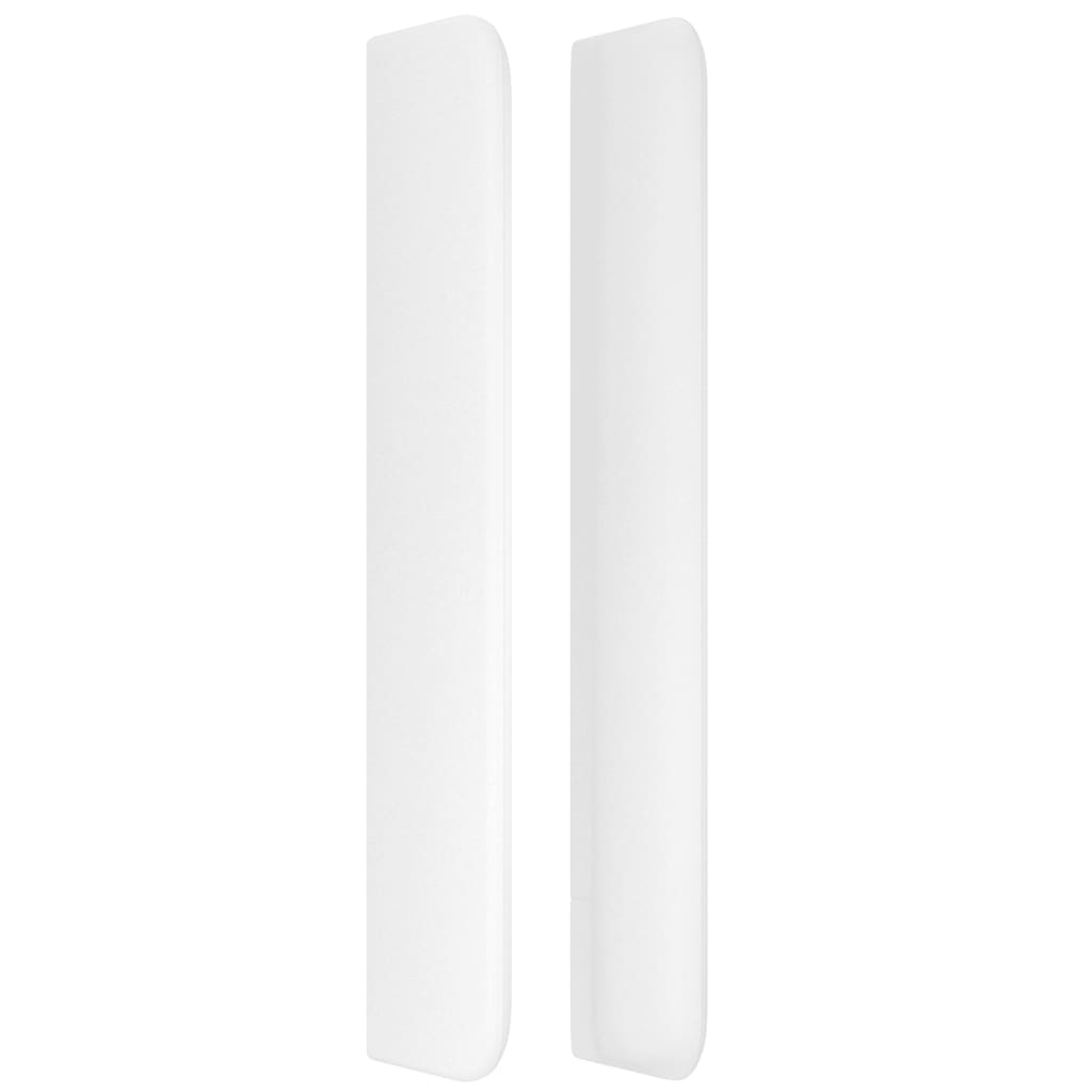 vidaXL Kopfteil mit Ohren Weiß 203x16x118/128 cm Kunstleder