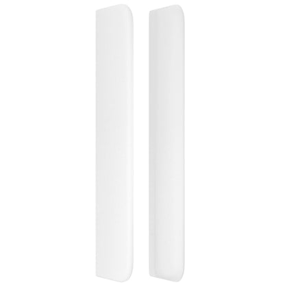 vidaXL Kopfteil mit Ohren Weiß 203x16x118/128 cm Kunstleder